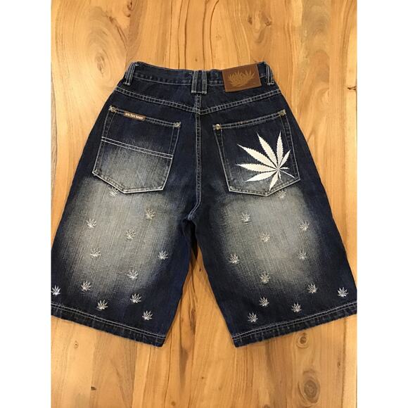 Victorious Urban Couture Rare Jean Denim Shorts Mens Sz 30 Big Mary Jane 90s Y2K - Picture 2 of 7